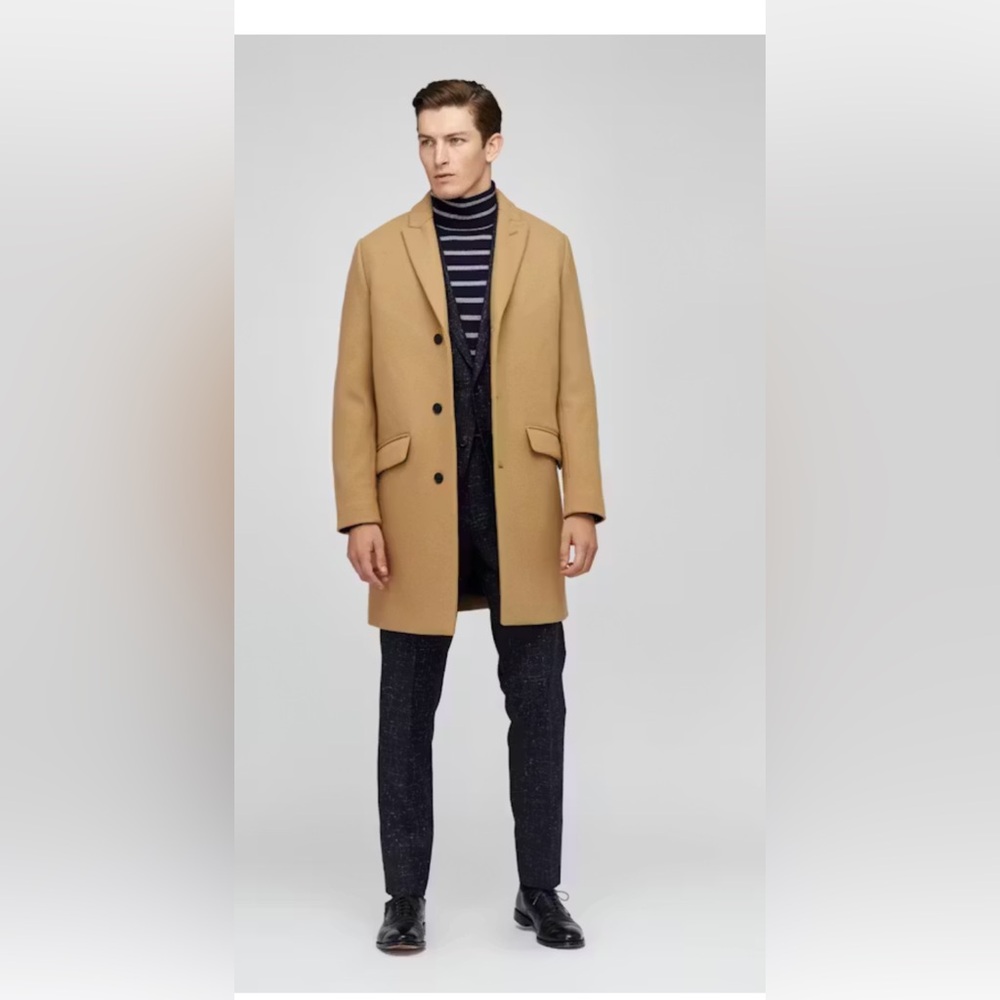 BONOBOS, Men’s - The Stretch Italian Wool
Topcoat, Camel Color, Size 44, NWT